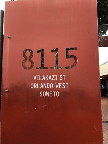 Mandel s hoem street address in Soweto