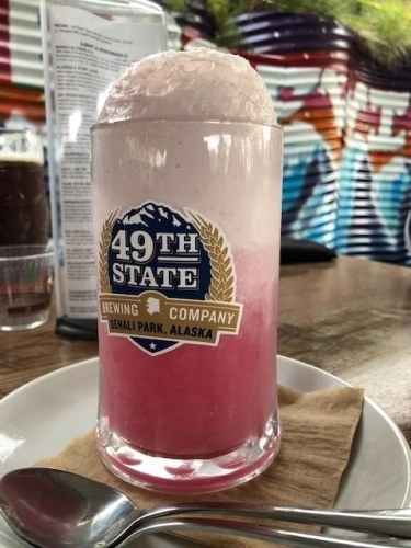 49th State wild blueberry cream soda desert