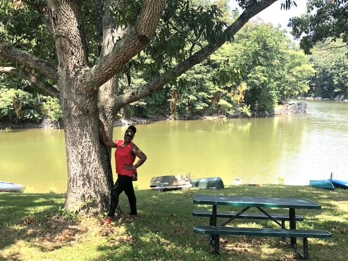 Picnic area lake view