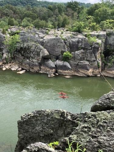 Kayacking on the falls