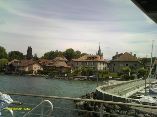 Nyon city bewteen Geneva and Lausanne