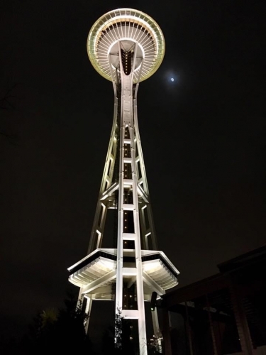 Seattle space needle observation tower.