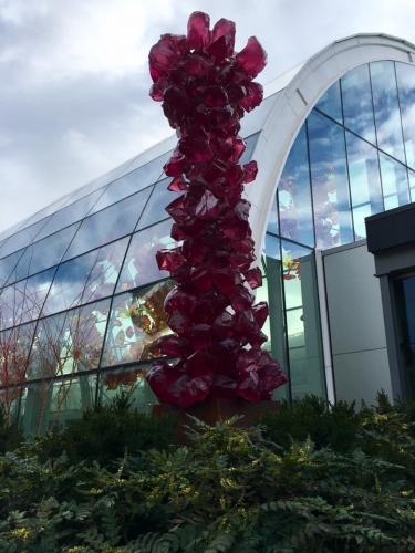 Towering glass blown plant