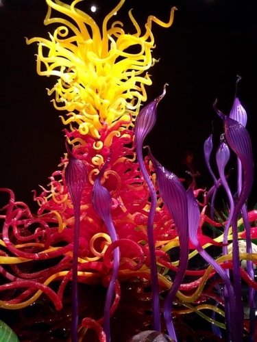 Abstract colorful  glass art